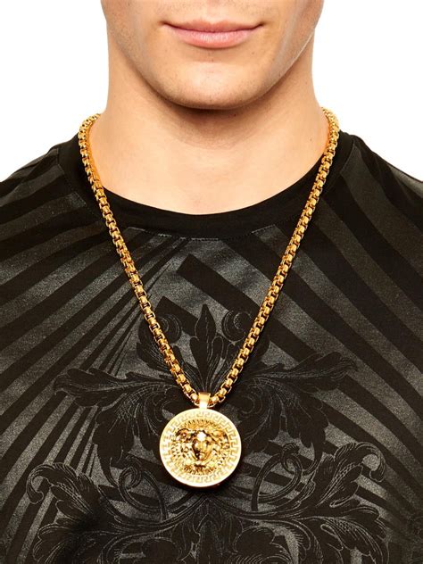 versace pendant men's|Versace pendant necklace.